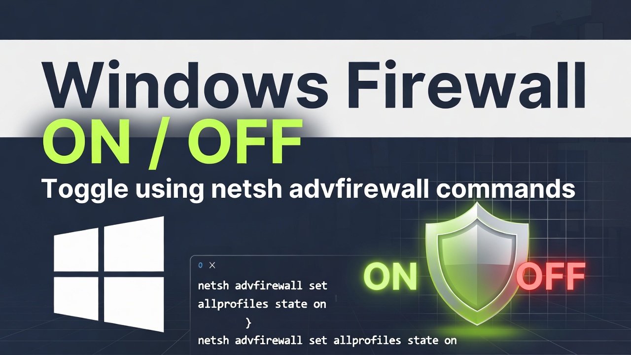 Managing the Windows Firewall via the Command Prompt